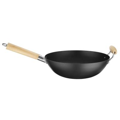 Wok s dřevěnou rukojetí, HENDI, ⌀324x565mm | 627907